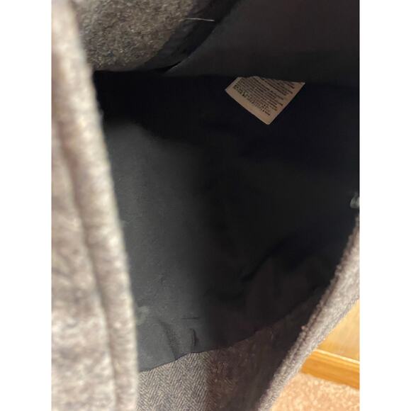 Banana Republic womens Wool blend Vest zipper Small petite gray herringbone - Picture 7 of 7